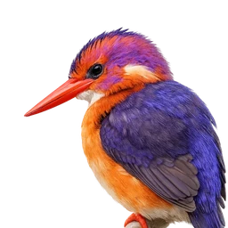 African Pygmy Kingfisher, profile