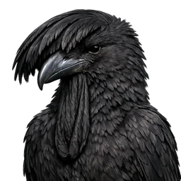 Amazonian Umbrellabird, profile