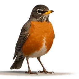 American Robin, rustend, eerdere afbeelding (opent op volledige grootte)