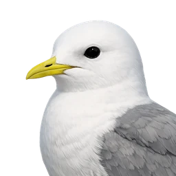 Black-legged Kittiwake, profile