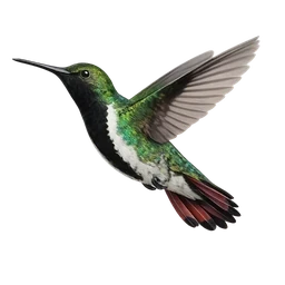 Black-throated Mango, in flight