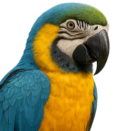 Blue-and-yellow Macaw, profile