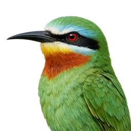 Blue-cheeked Bee-eater, profile