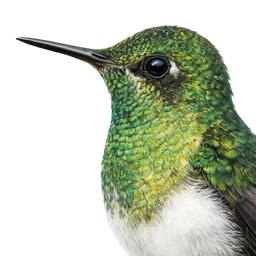 Booted Racket-tail, profile
