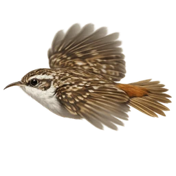 Brown Creeper, in flight