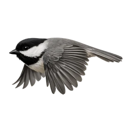 Carolina Chickadee, in flight