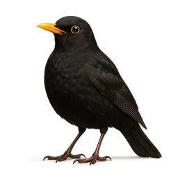 Common Blackbird, a common bird in Roost