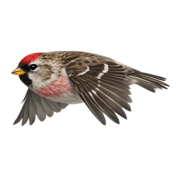 Common Redpoll, in flight