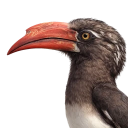 Crowned Hornbill, profile