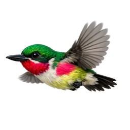 Cuban Tody, in flight