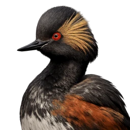 Eared Grebe, profile