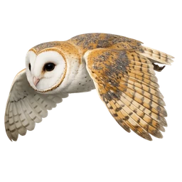 Eastern Barn Owl, in flight