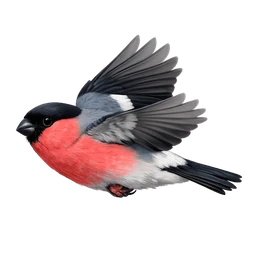 Eurasian Bullfinch, in flight
