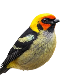 Flame-faced Tanager, profile