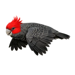 Gang-gang Cockatoo, in flight