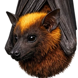 Giant Golden-crowned Flying Fox, profile