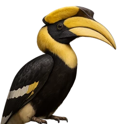 Great Hornbill, profile