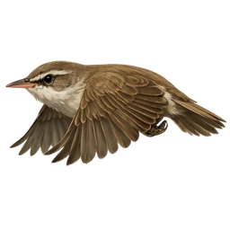 Great Reed Warbler, in flight