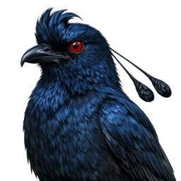 Greater Racket-tailed Drongo, profile