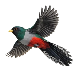 Hispaniolan Trogon, in flight