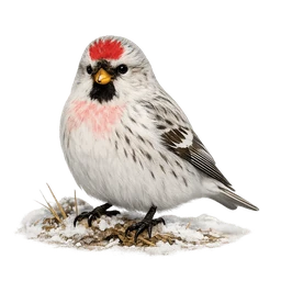 Hoary Redpoll, a uncommon bird in Roost
