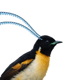 King-of-Saxony Bird-of-paradise, profile