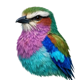 Lilac-breasted Roller, profile