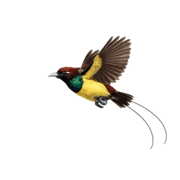 Magnificent Bird-of-paradise, in flight