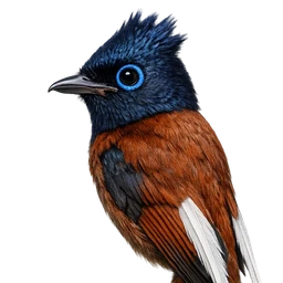 Malagasy Paradise Flycatcher, profile