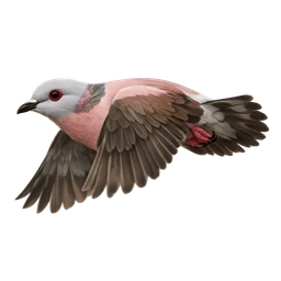Pink Pigeon, in flight