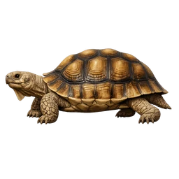 Ploughshare Tortoise, in flight