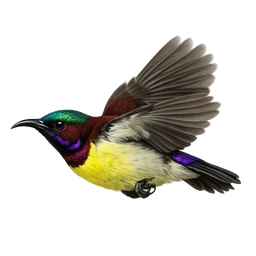 Purple-rumped Sunbird, in flight