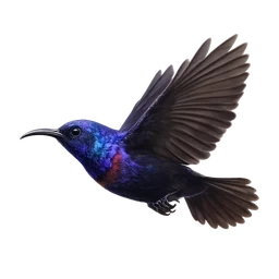 Purple Sunbird, in flight
