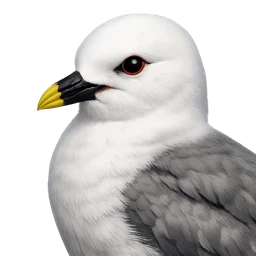 Red-legged Kittiwake, profile