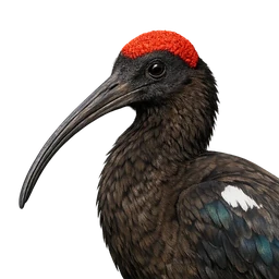 Red-naped Ibis, profile
