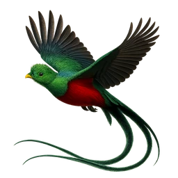 Resplendent Quetzal, in flight