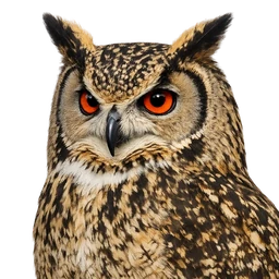 Rock Eagle-Owl, profile