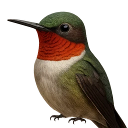 Ruby-throated Hummingbird, profile