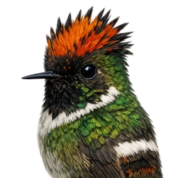 Rufous-crested Coquette, profile