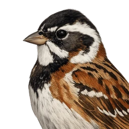 Rustic Bunting, profile