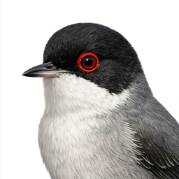 Sardinian Warbler, profile
