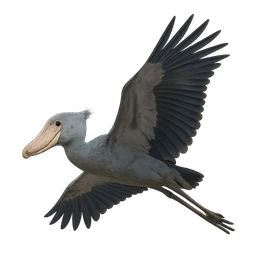 Shoebill, in flight