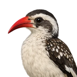 Southern Red-billed Hornbill, profile