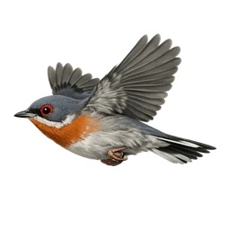 Subalpine Warbler, in flight