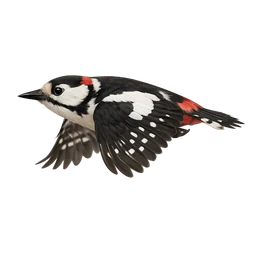 Syrian Woodpecker, in flight
