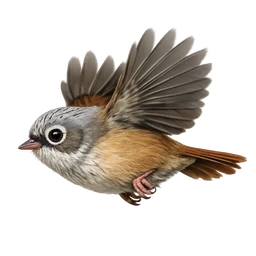Taiwan Fulvetta, in flight