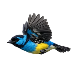 Turquoise Tanager, in flight