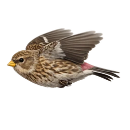 Twite, in flight