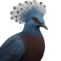 Victoria Crowned Pigeon, profile