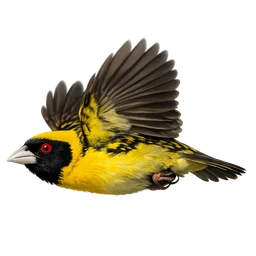 Village Weaver, in flight